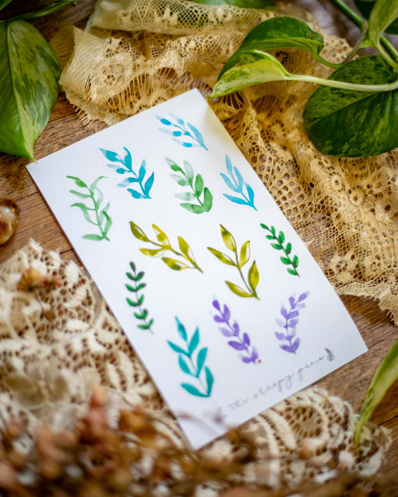 Watercolor Branches | Sticker Sheet