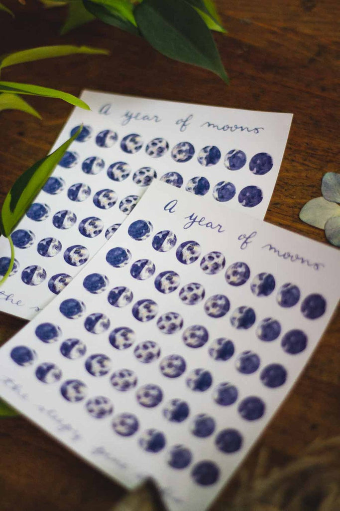 A Year of Moons | Set of 2 Sticker Sheets