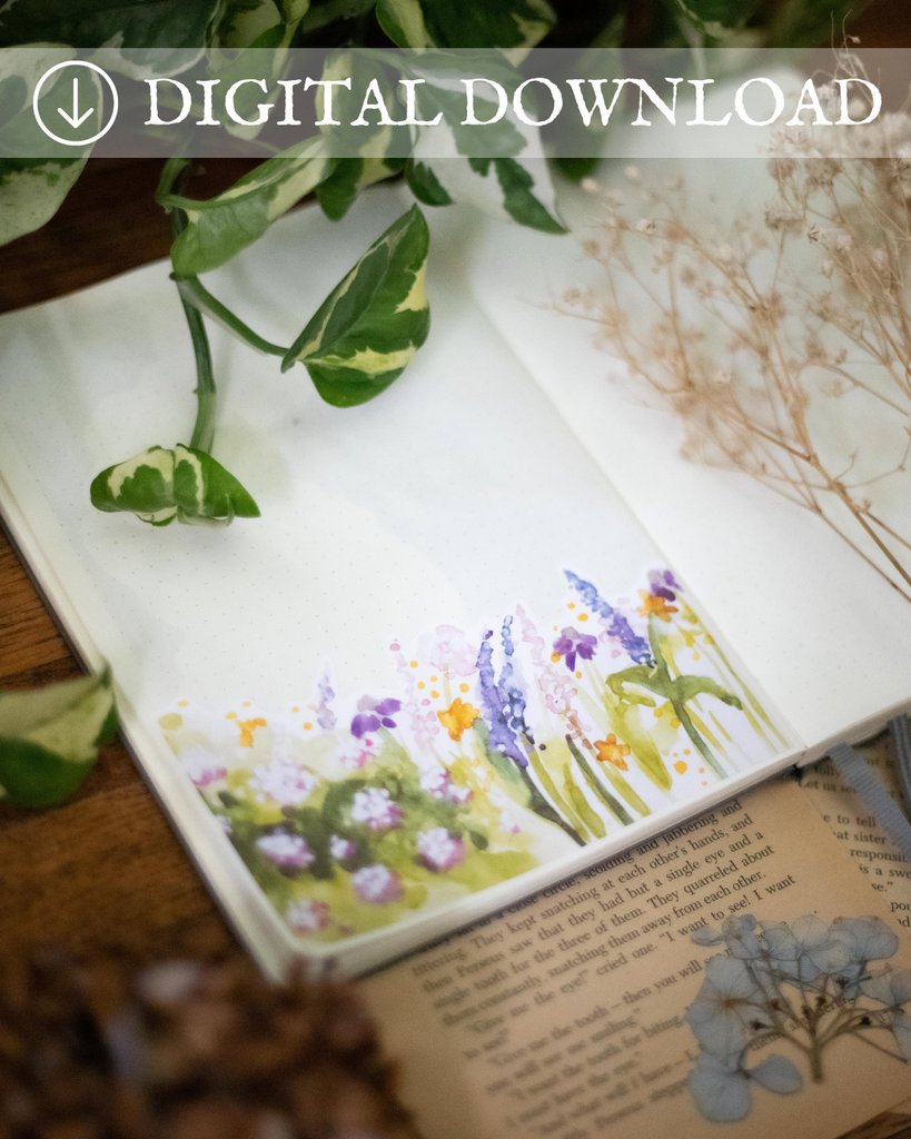 DIGITAL DOWNLOAD | Wildflowers Banner Journal Sticker