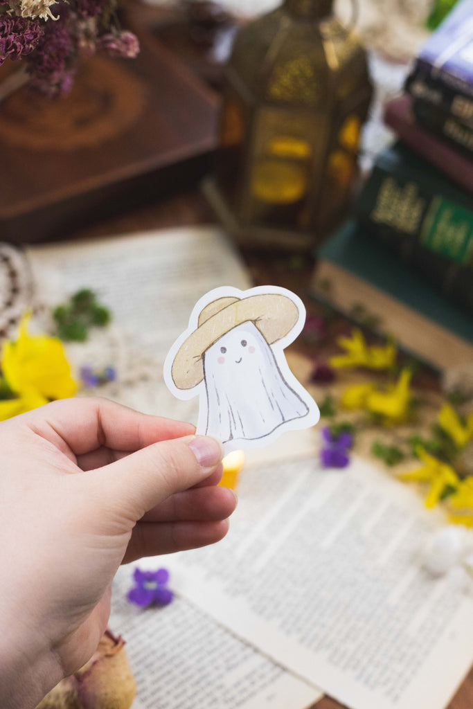 Ghostie in a Sunhat Sticker
