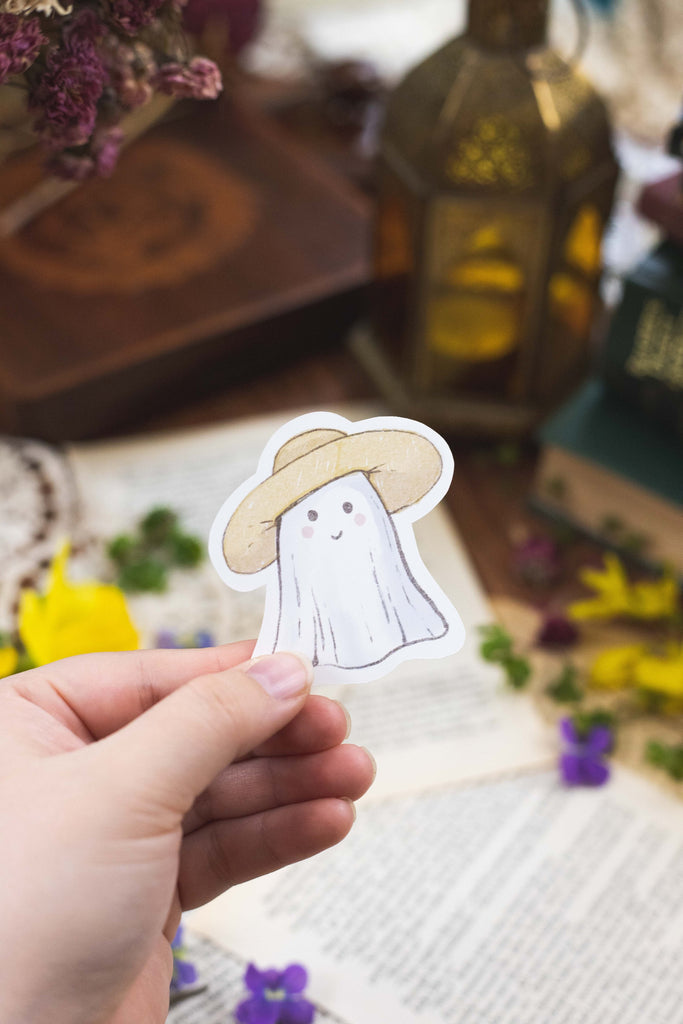 Ghostie in a Sunhat Sticker