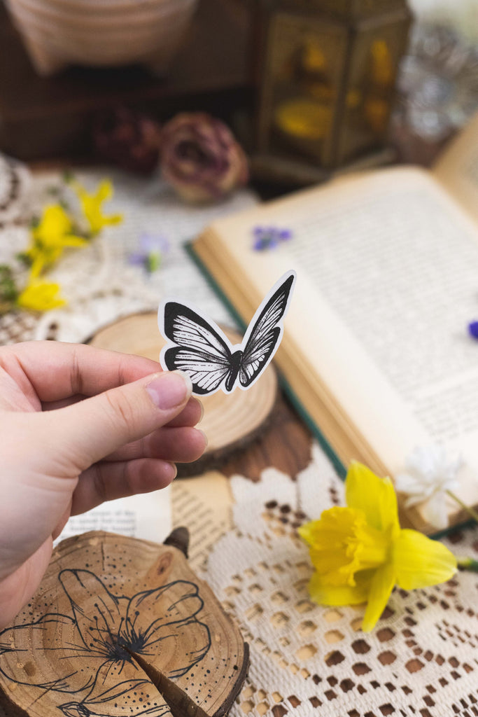 Flying Butterfly Foiled Sticker