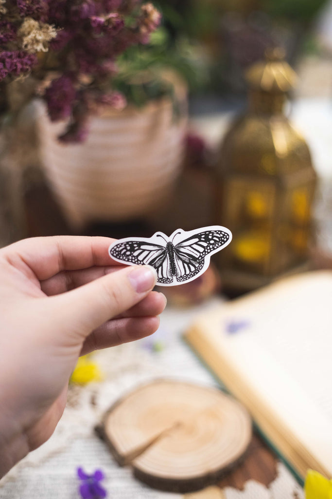 Open Butterfly Foiled Sticker
