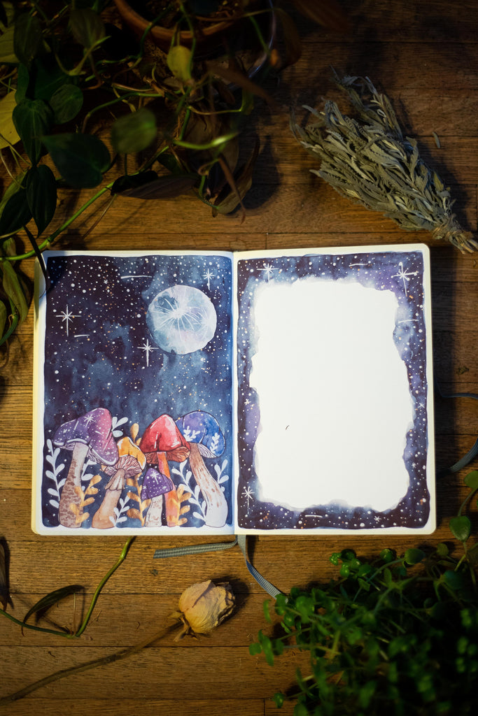 A Mushroomy Night Journal Sticker Set