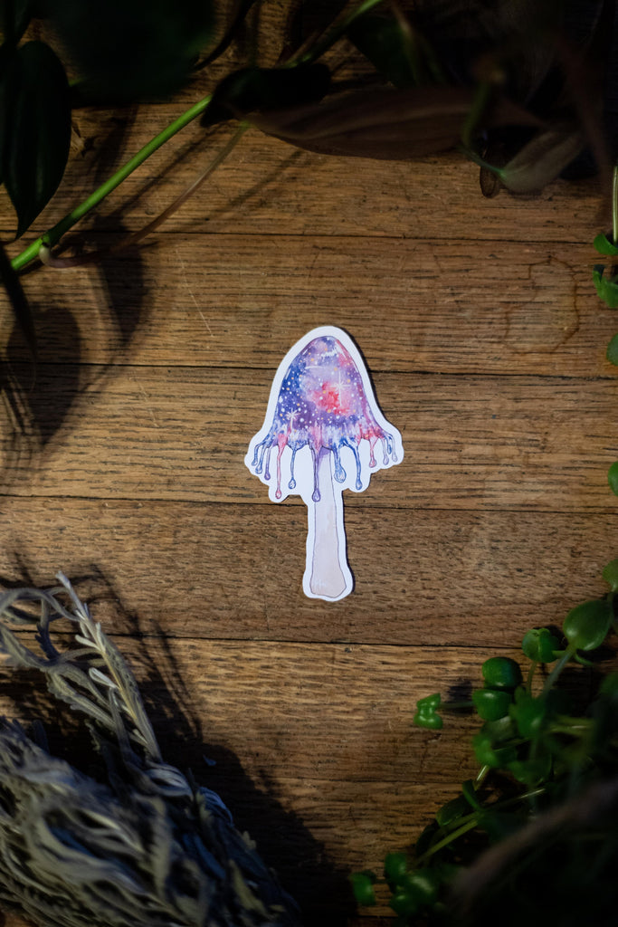 Melting Cosmic Mushroom Sticker