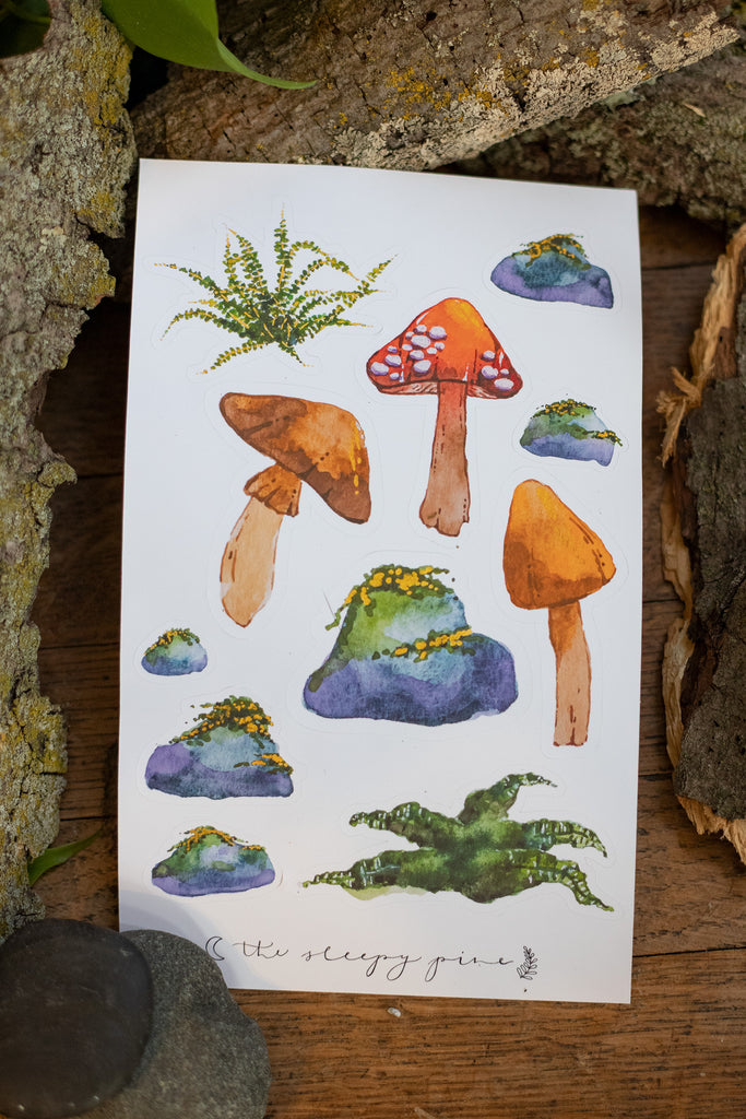 Rocks and Mushrooms | Sticker Sheet