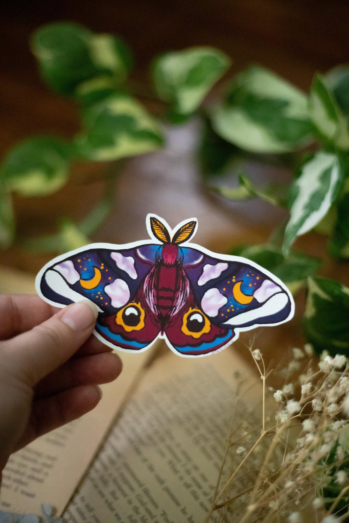 Cosmic Moth Single Sticker