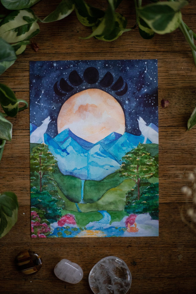 The Moon 5x7” Print