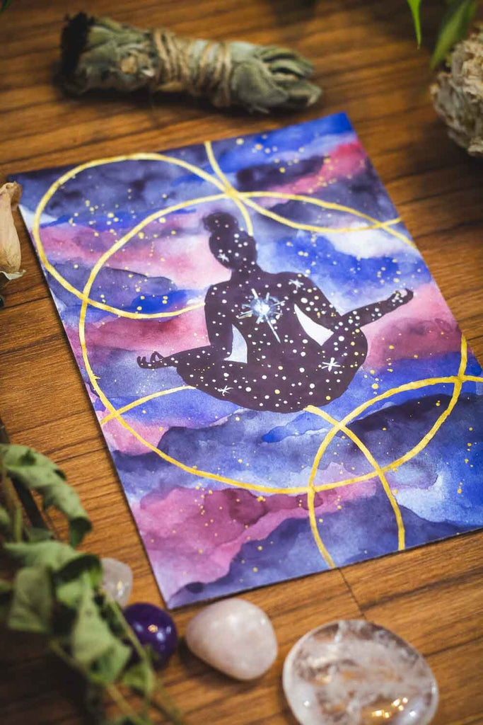 Cosmic Meditation Journal Sticker