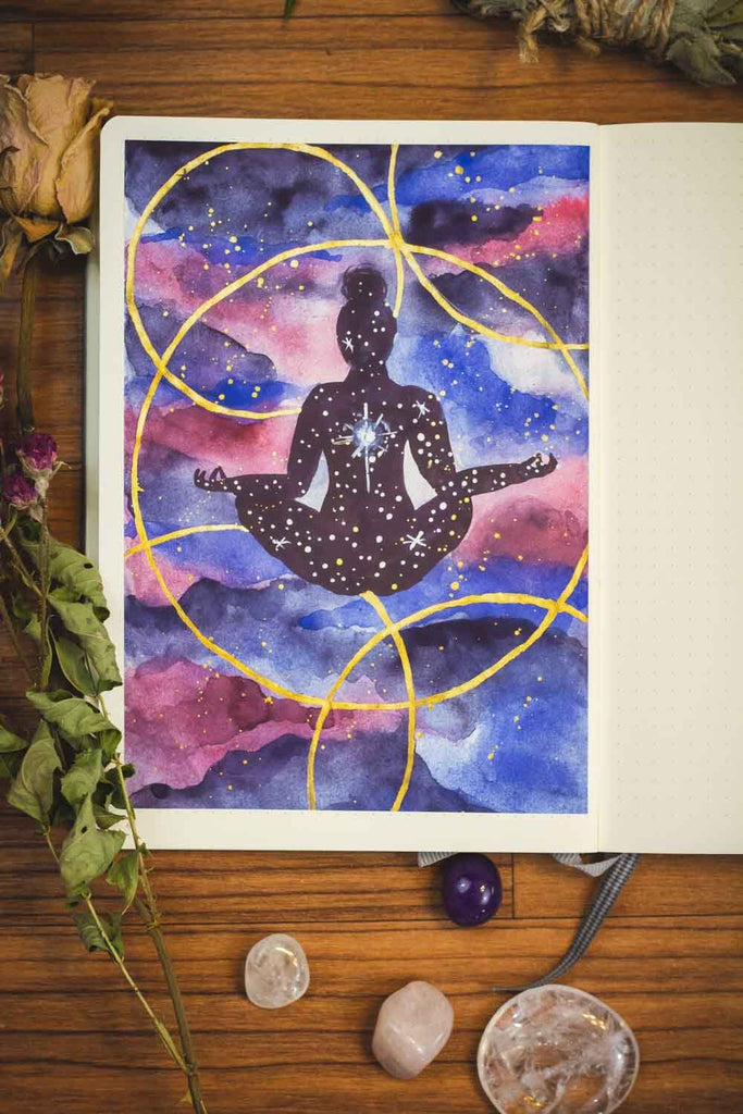 Cosmic Meditation Journal Sticker